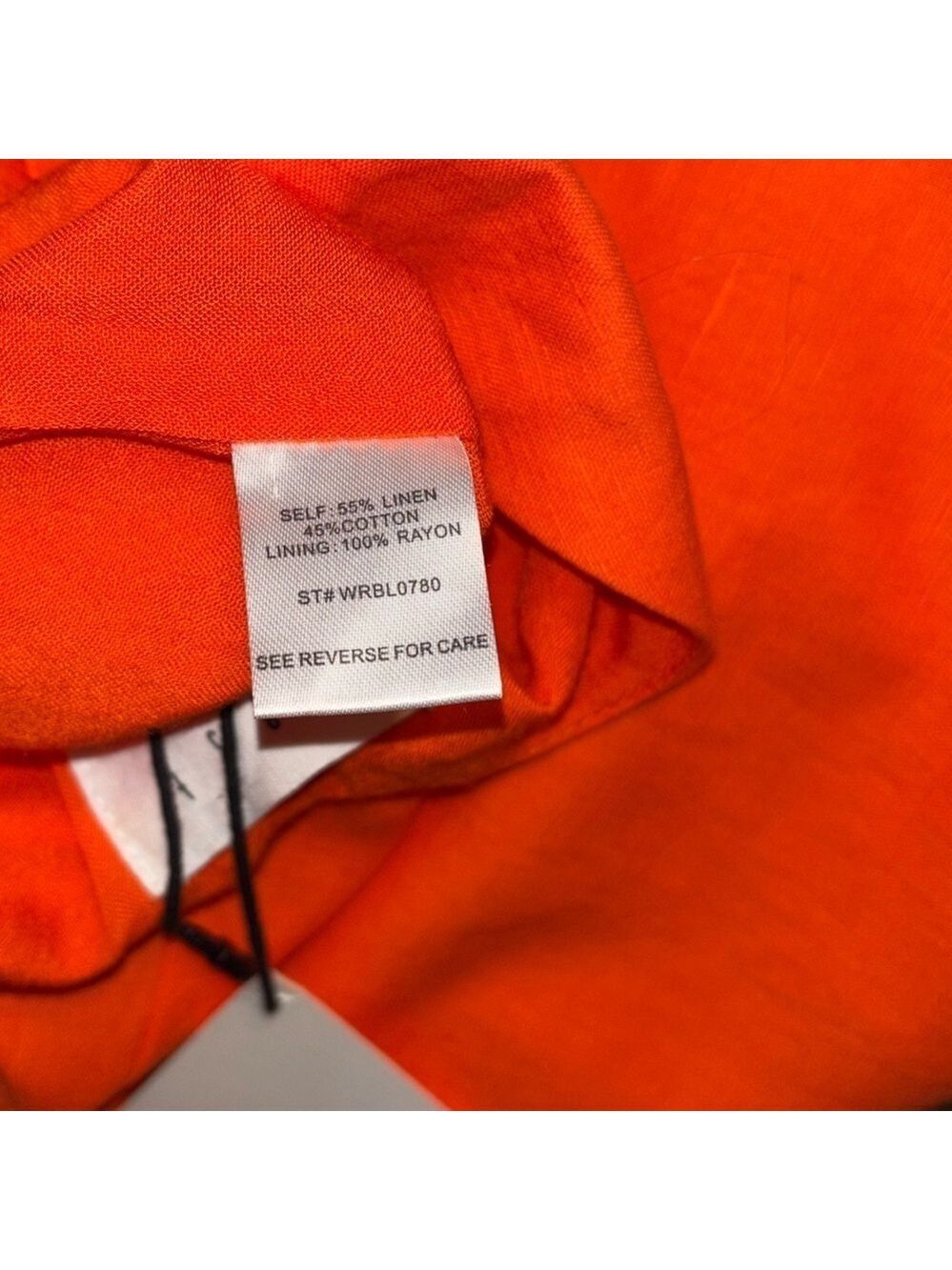 🔥NEW🔥 Urban Outfitters by Lost+Wander Papaya Soft Linen Button Side Jumpsuit LG - Picture 11 of 11